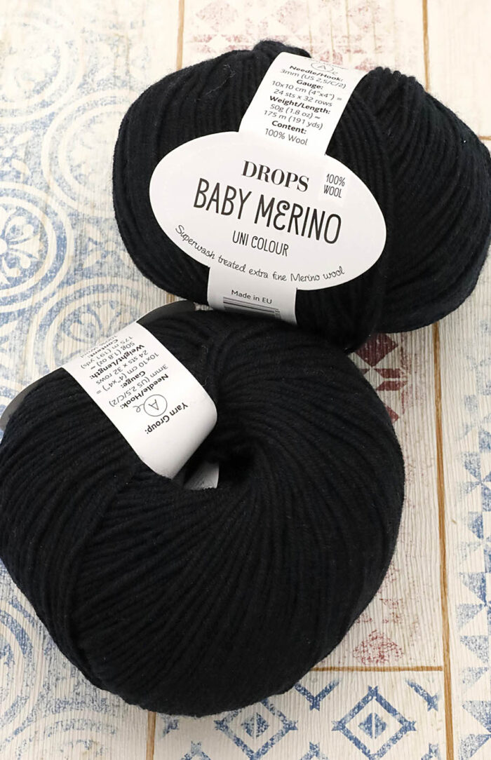 DROPS Baby Merino (21) czarny