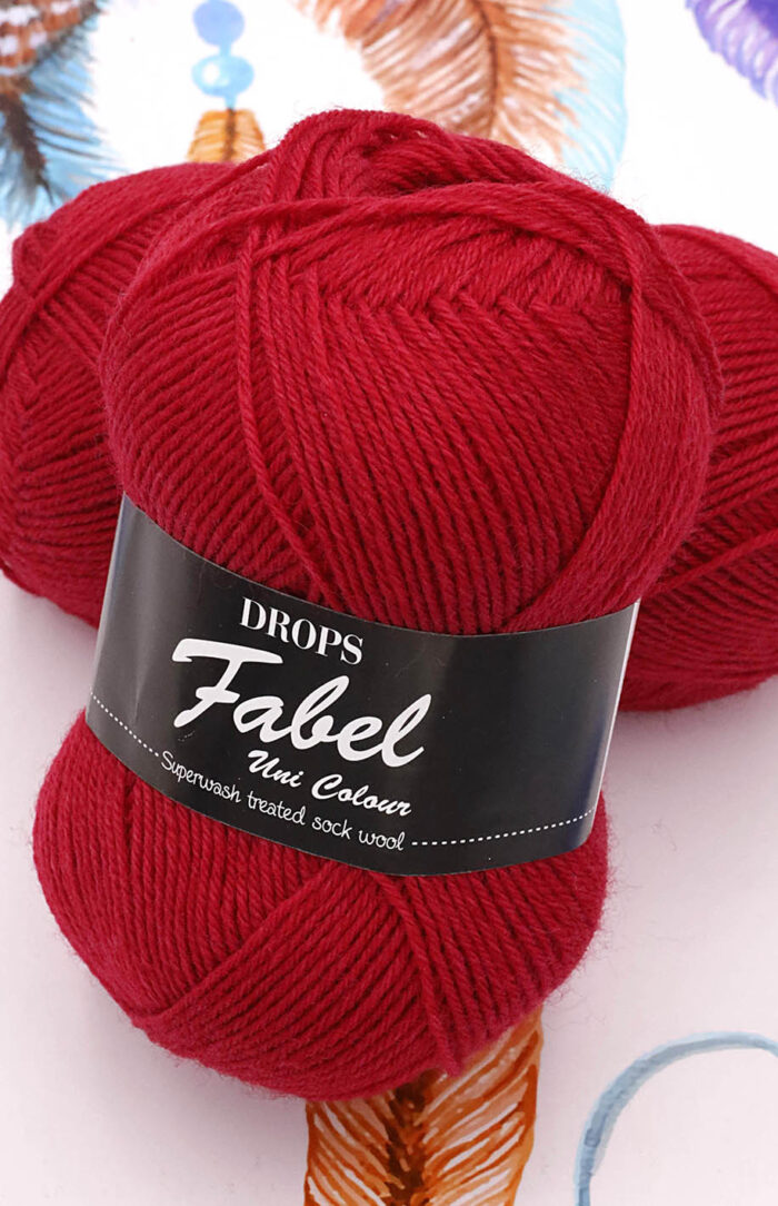 DROPS Fabel (106) czerwony