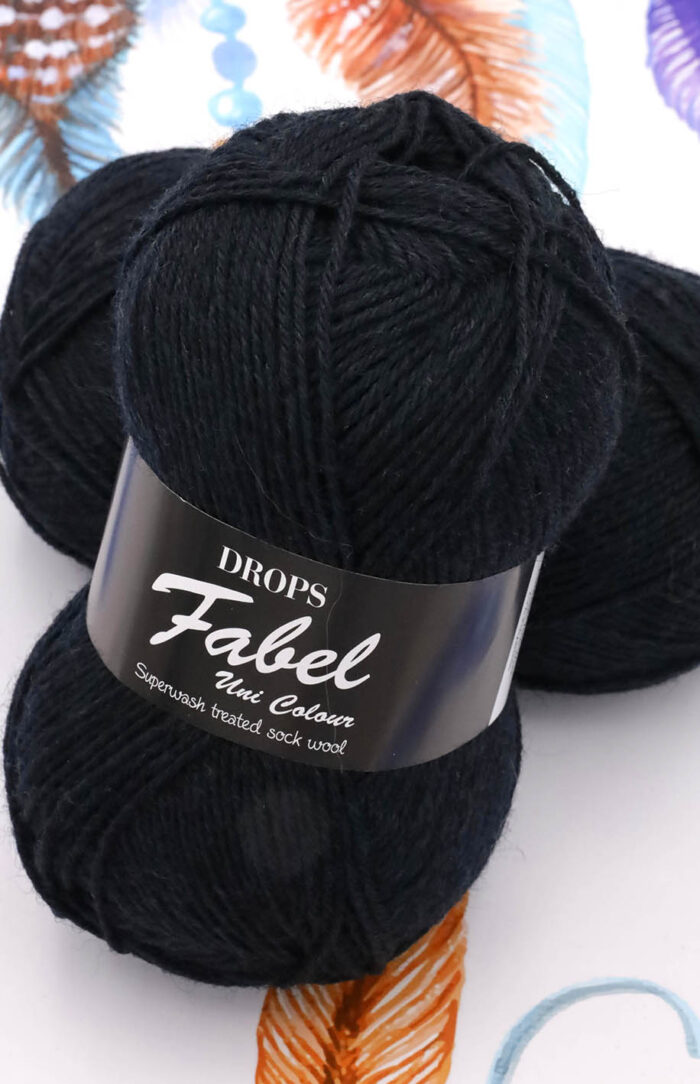 DROPS Fabel (400) czarny