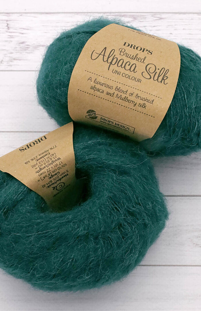 DROPS Brushed Alpaca Silk (11) zielony leśny