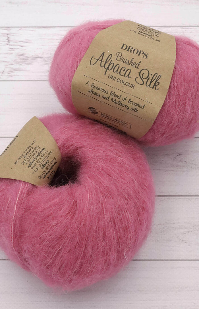 DROPS Brushed Alpaca Silk (31) intensywny róż
