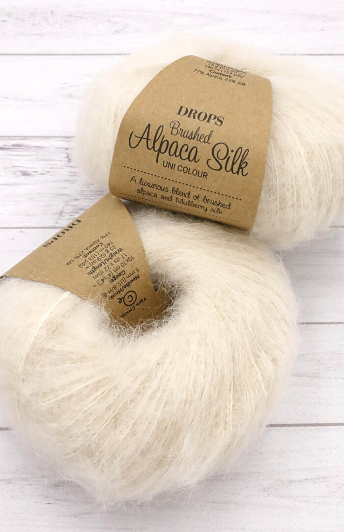 DROPS Brushed Alpaca Silk (01) écru