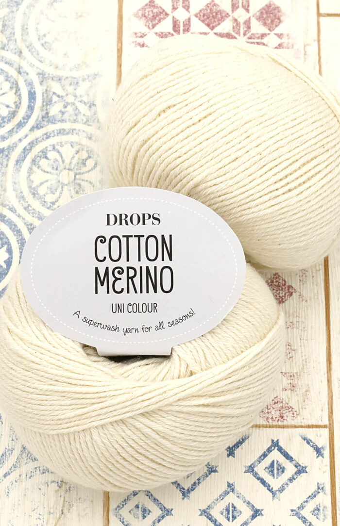 DROPS Cotton Merino (01) biały