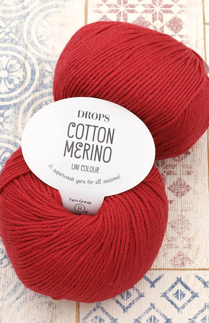 DROPS Cotton Merino (06) wiśniowy