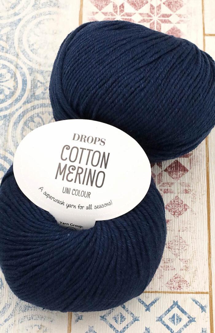 DROPS Cotton Merino (08) granatowy