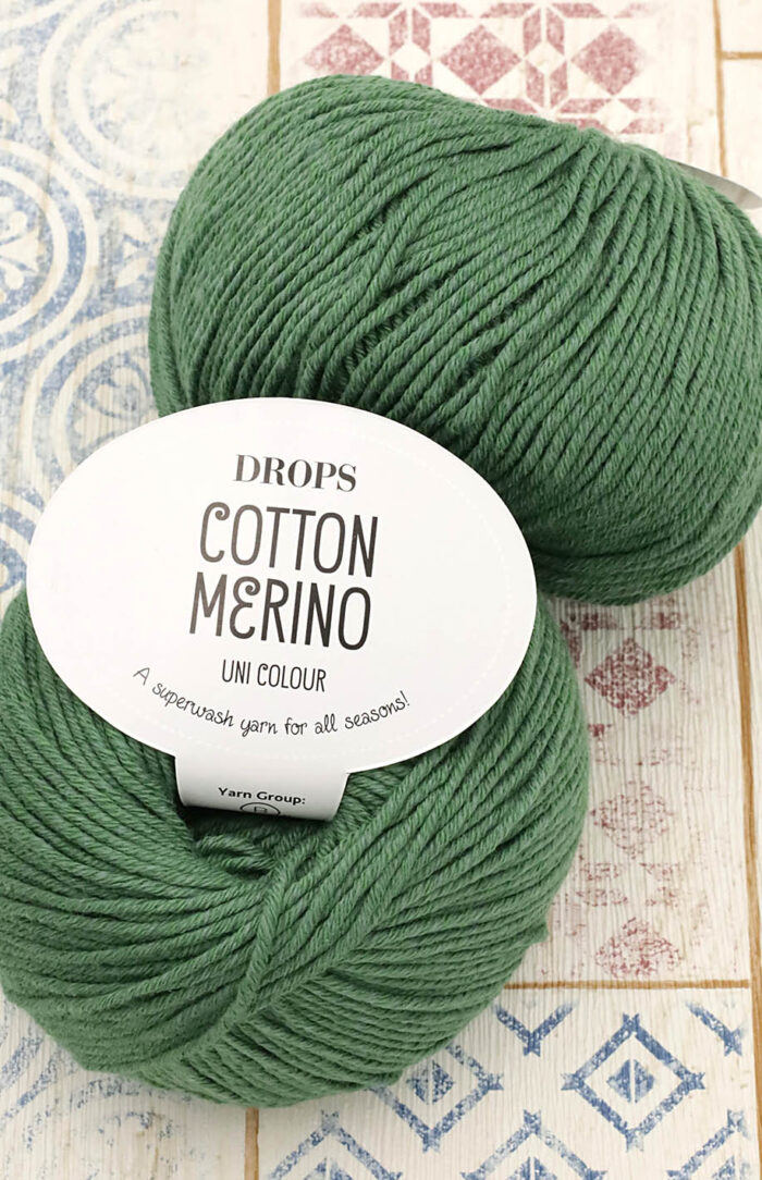 DROPS Cotton Merino (11) leśny zielony
