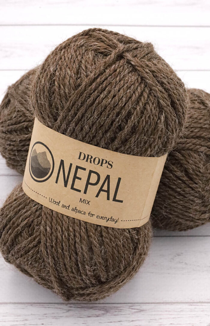 DROPS Nepal (0612) mix średni brąz