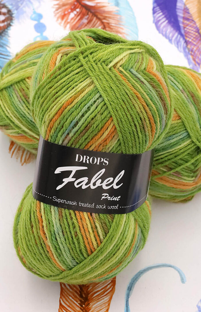 DROPS Fabel Print (151) guacamole