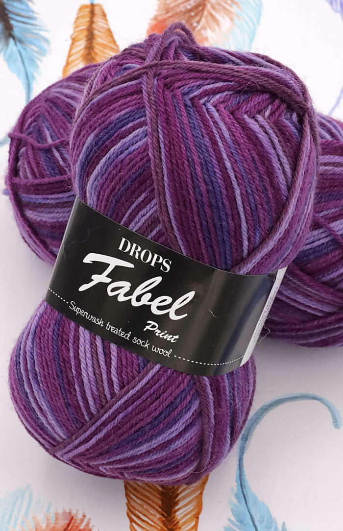 DROPS Fabel Print (330) jagodowe marzenie
