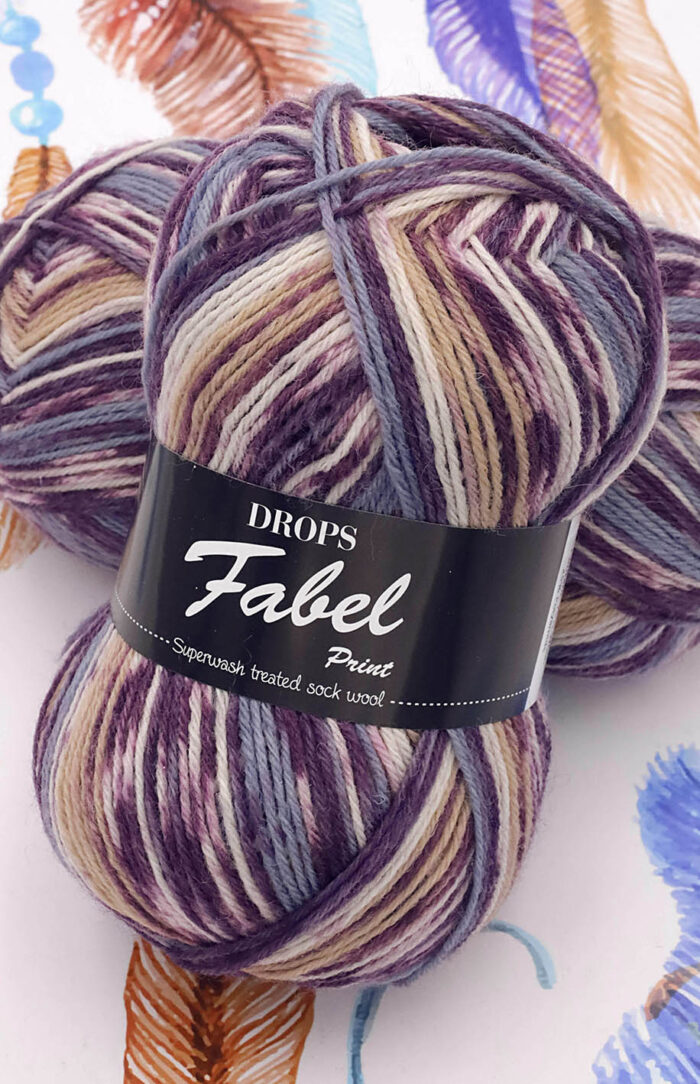 DROPS Fabel Print (904) lawenda