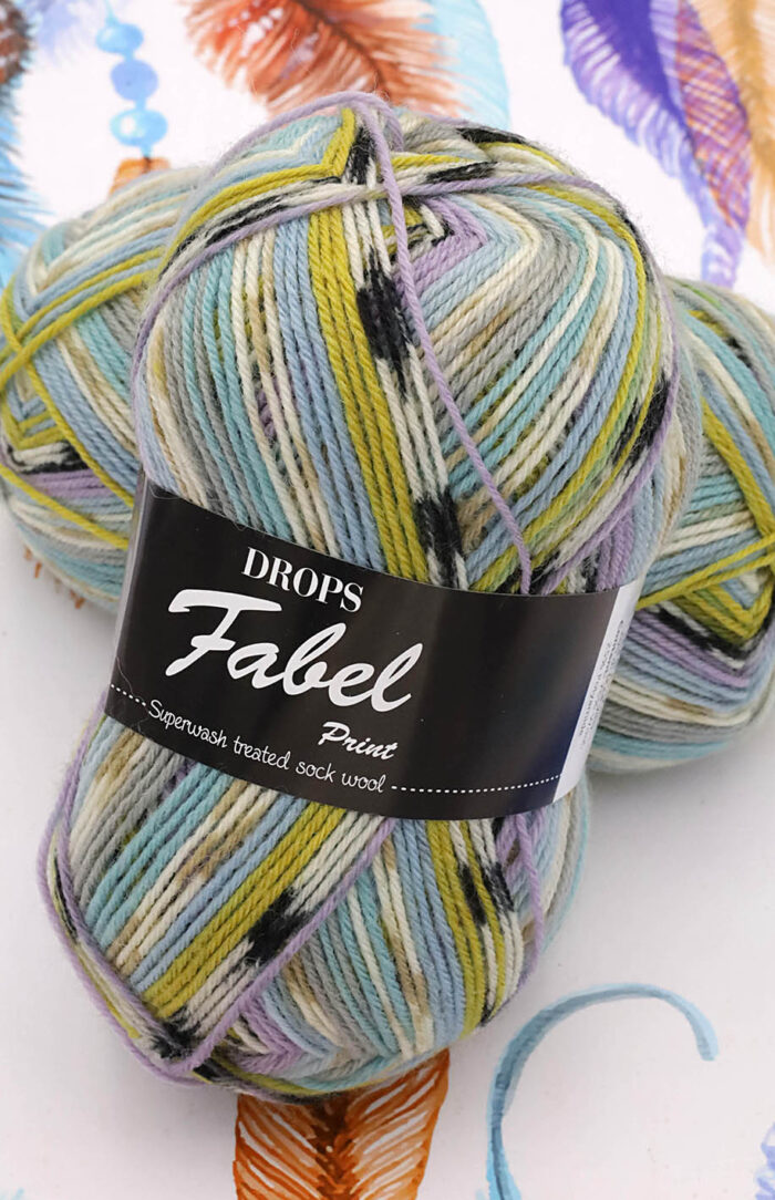 DROPS Fabel Print (921) unicorn party
