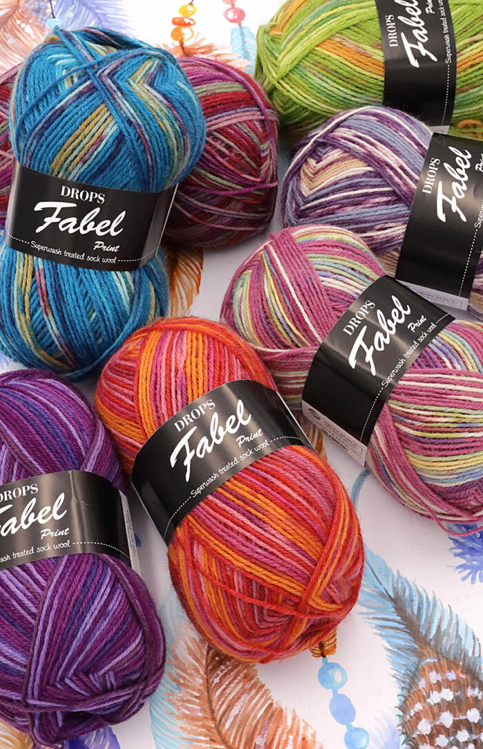 DROPS Fabel Print (924) tort confetti - obrazek 3