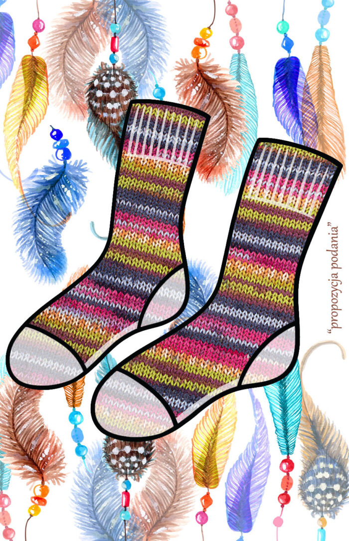 DROPS Fabel Print (901) candy-cukierkowy - obrazek 2