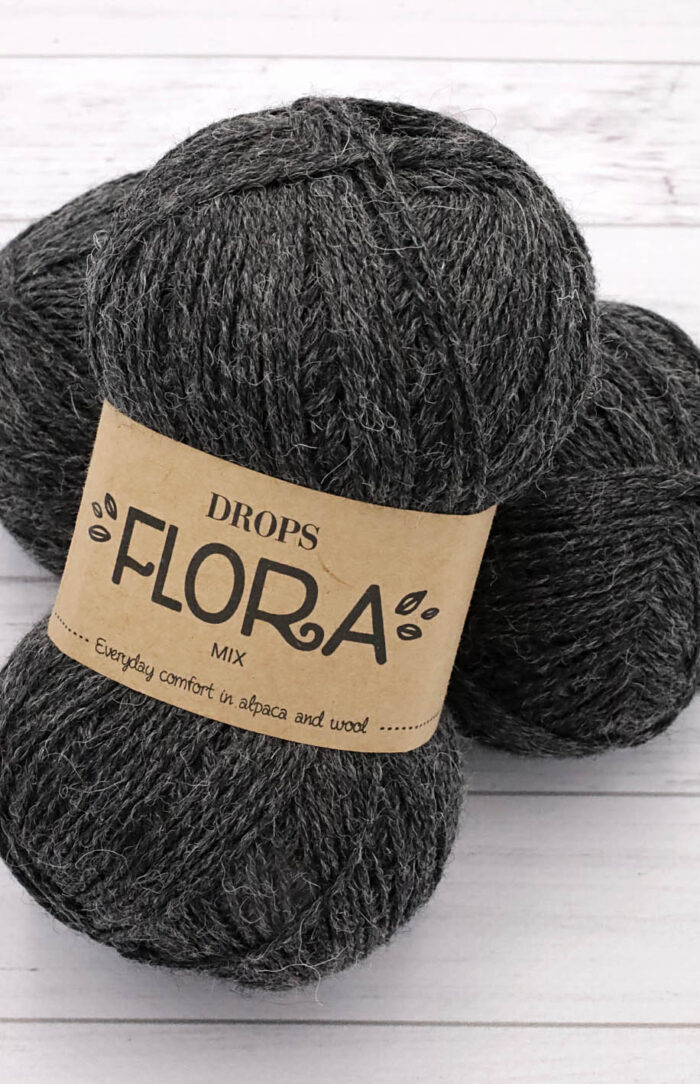 DROPS Flora (05) mix ciemny szary