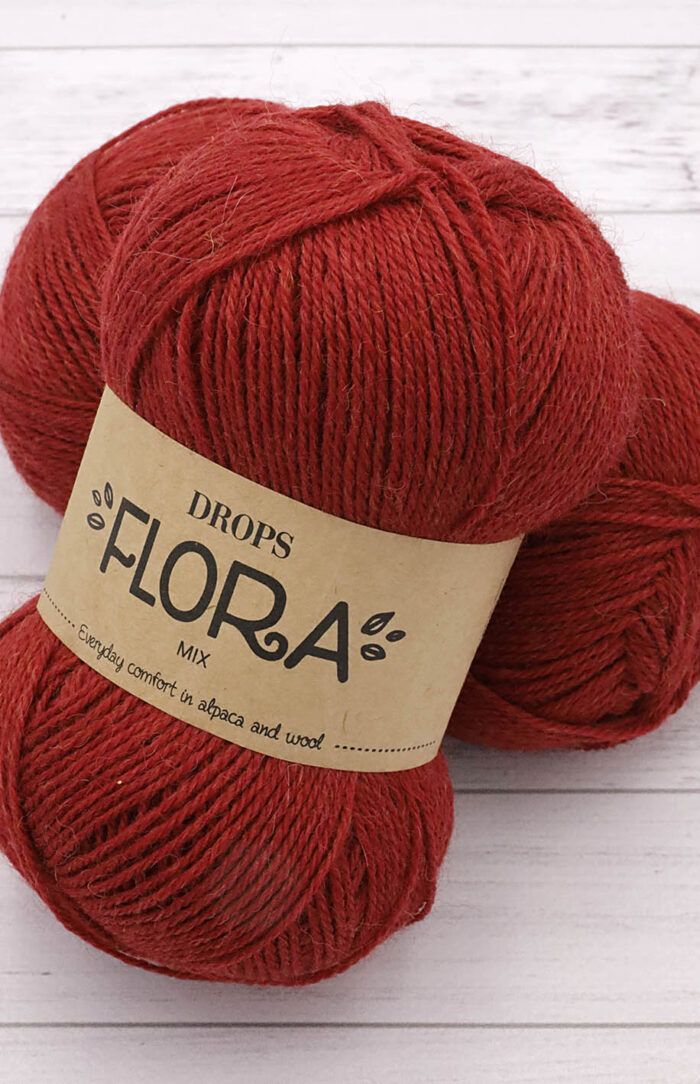 DROPS Flora (18) mix czerwony