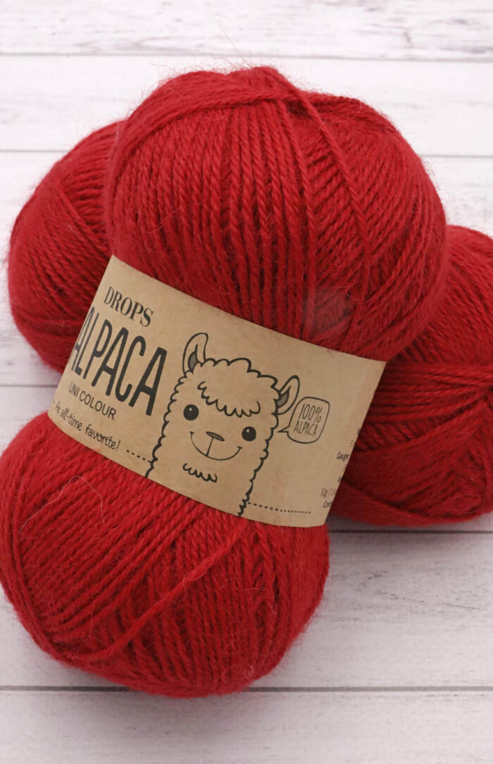 DROPS Alpaca (3620) czerwony