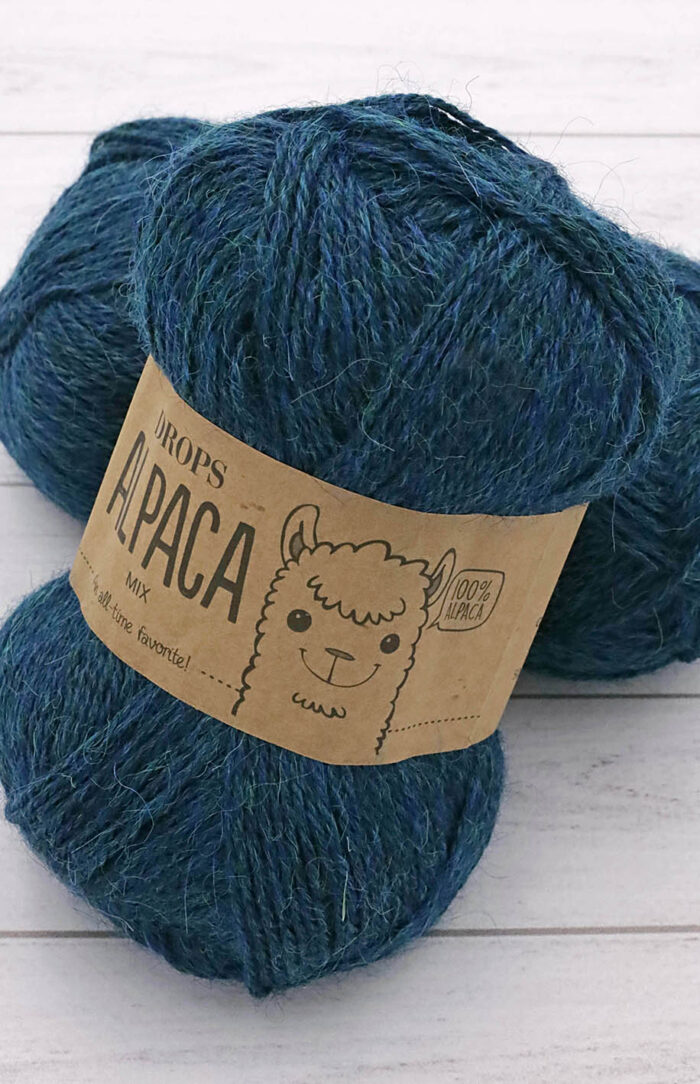 DROPS Alpaca (7240) mix niebieski petrol