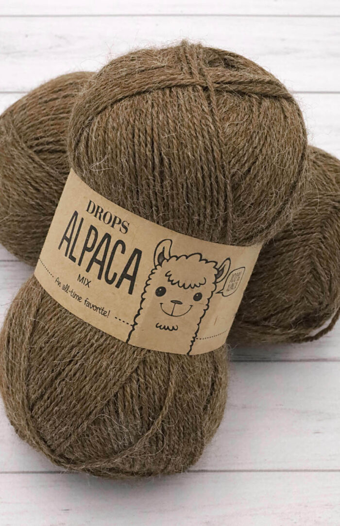 DROPS Alpaca (607) mix brąz