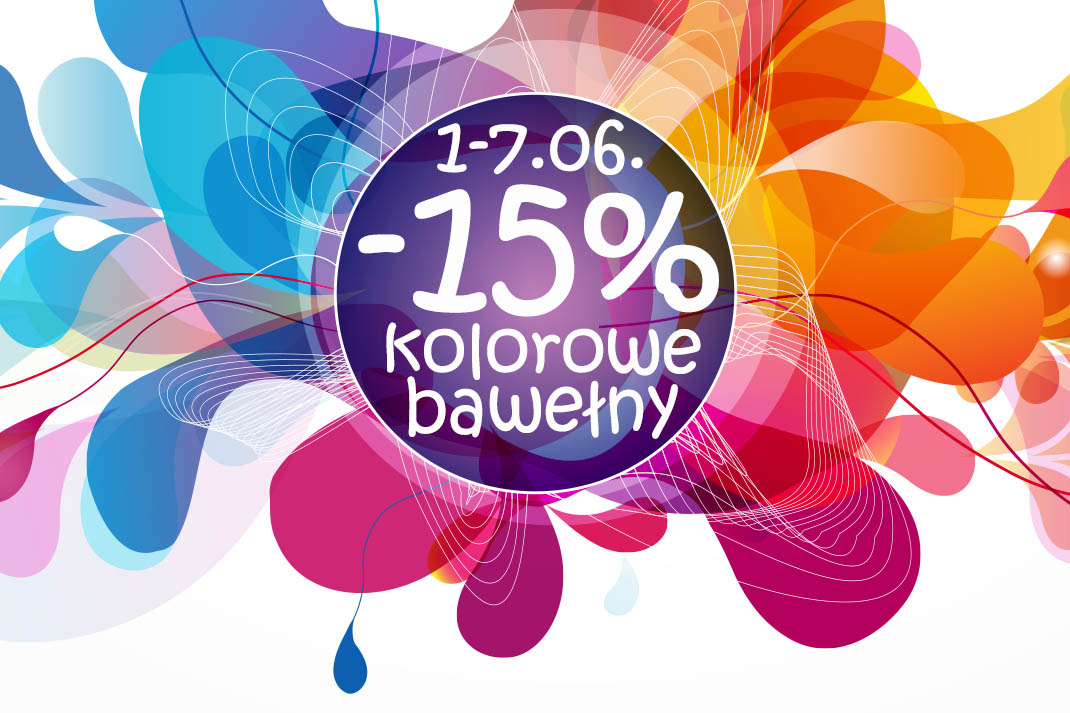wpis kolorowe bawelny