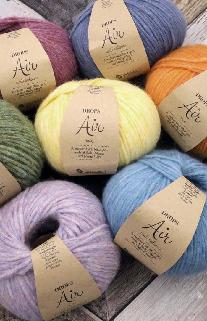 DROPS Air (12) mix zielony mech - obrazek 2