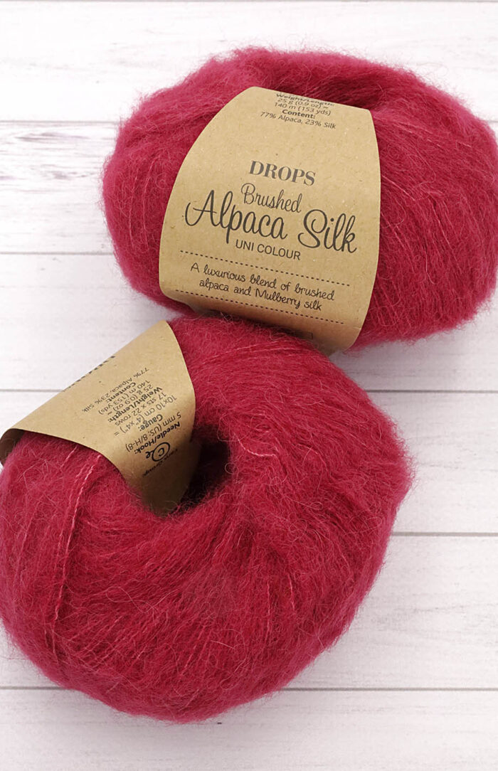 DROPS Brushed Alpaca Silk (07) czerwony