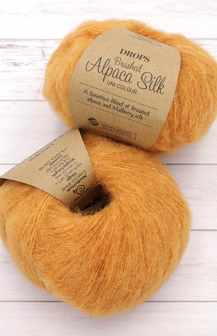 DROPS Brushed Alpaca Silk (29) mandarynka