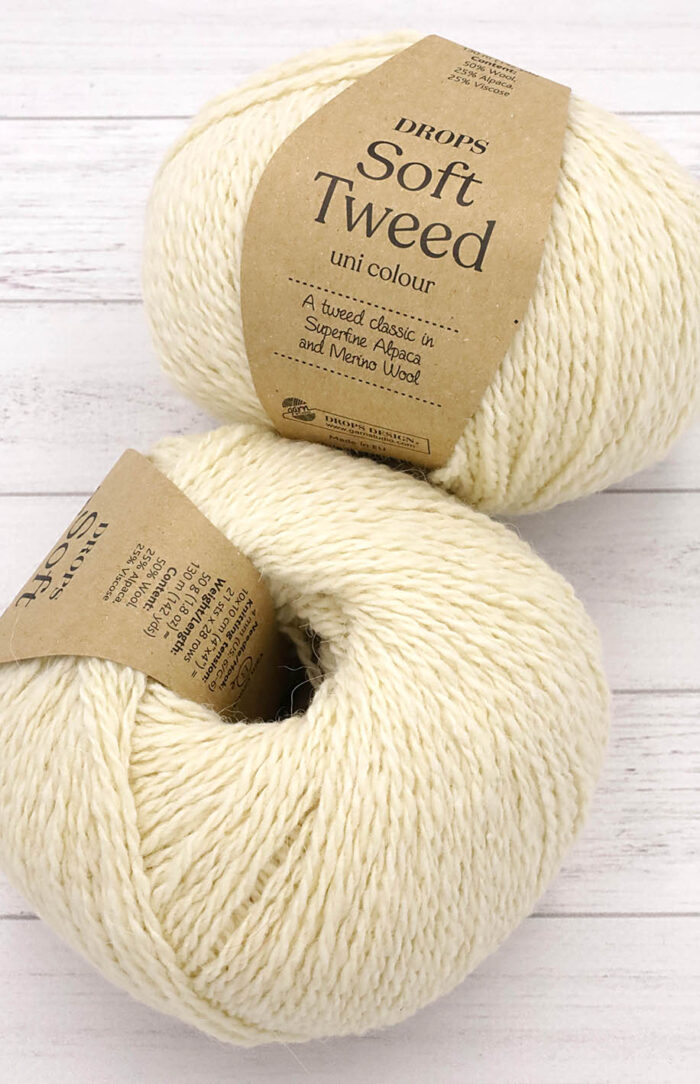 DROPS Soft Tweed (01) ecru