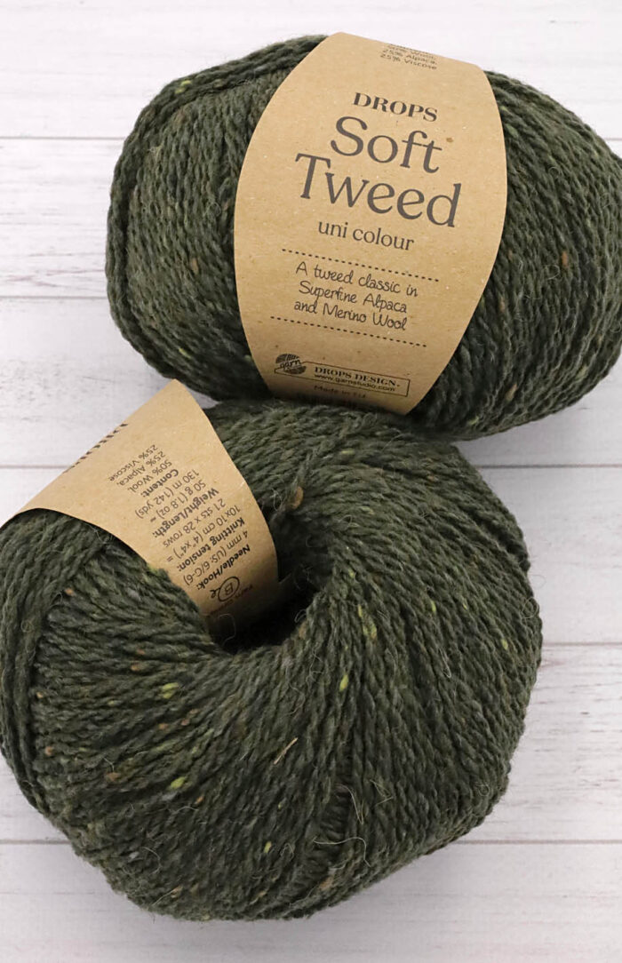 DROPS Soft Tweed (17) tarta szpinakowa