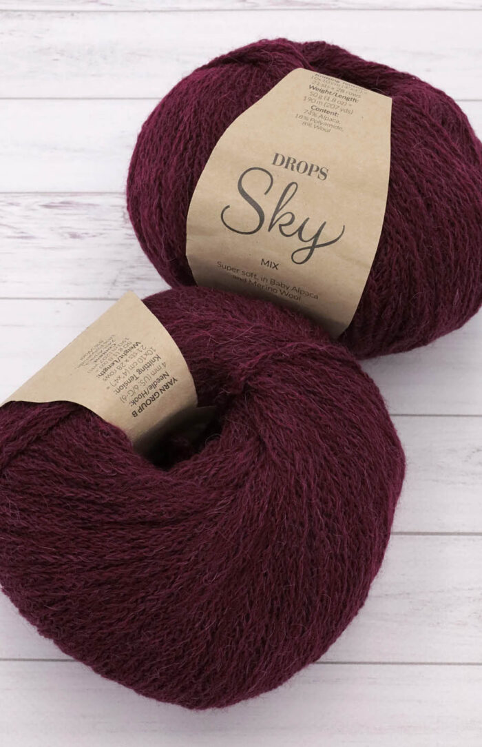 DROPS Sky (34) mix bordowy