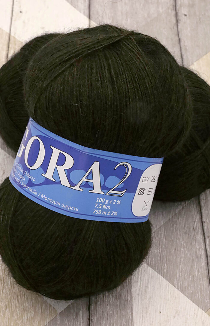 Midara Angora 2 (400) czarna oliwka