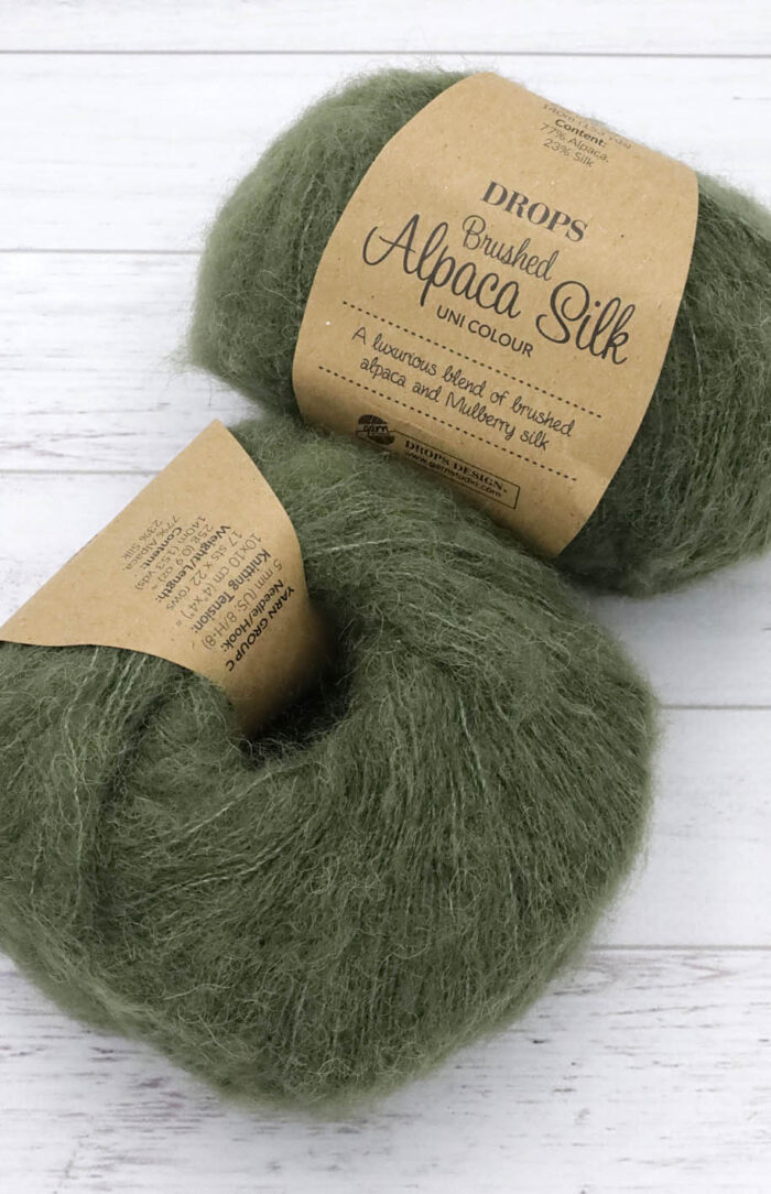 DROPS Brushed Alpaca Silk (32) zielony mech