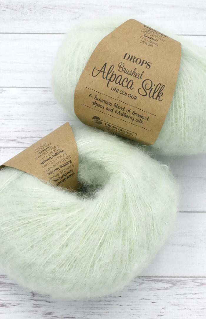 DROPS Brushed Alpaca Silk (33) lody pistacjowe