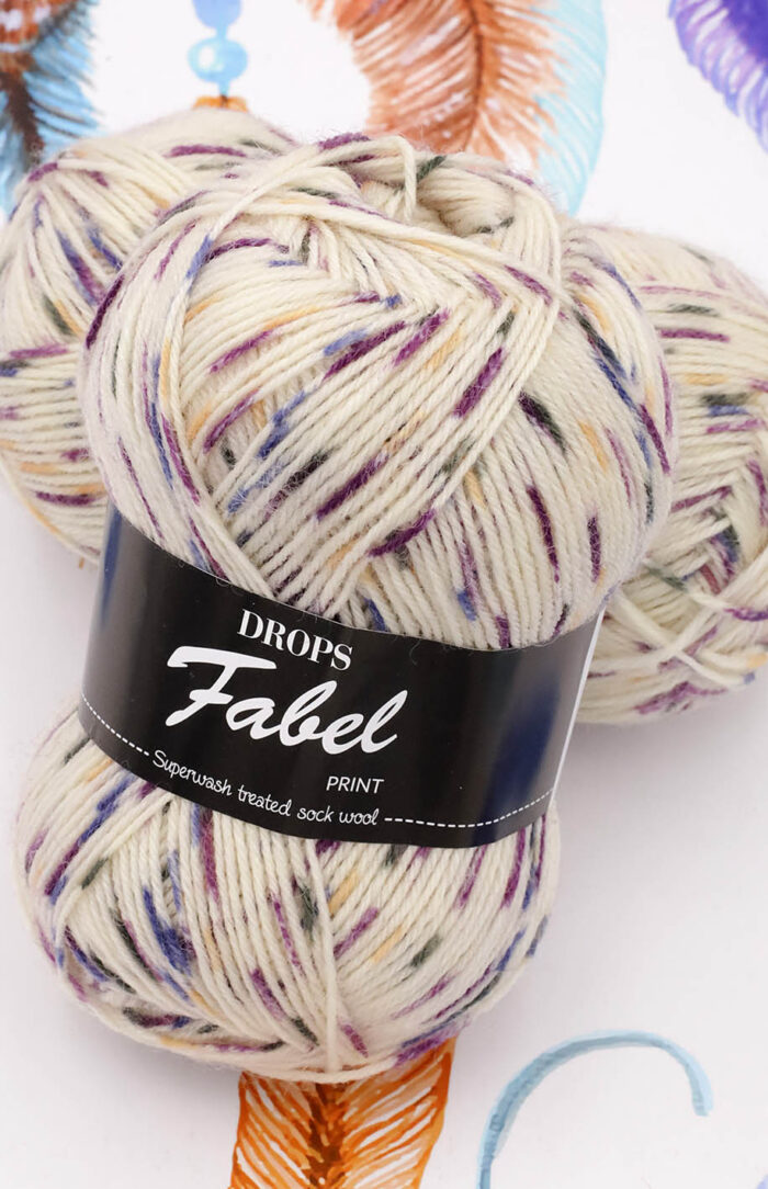 DROPS Fabel Print (924) tort confetti