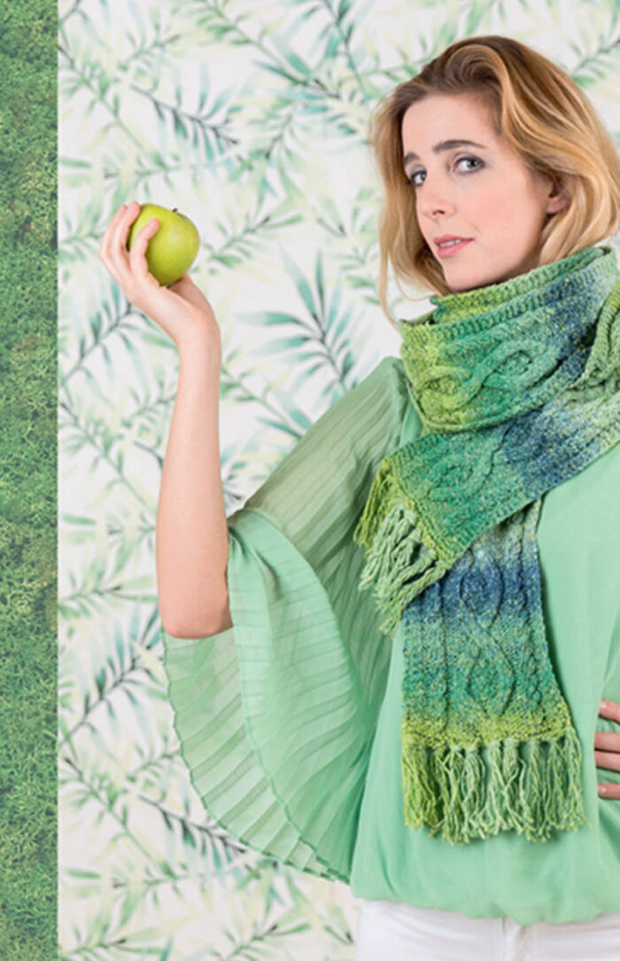 The After Party no.12 Mossy Cabled Scarf