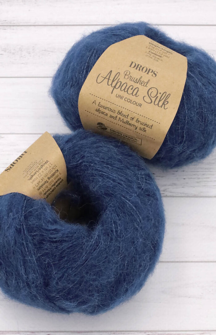 DROPS Brushed Alpaca Silk (39) granatowy