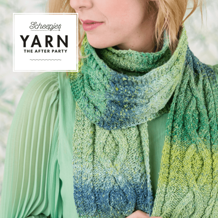 The After Party no.12 Mossy Cabled Scarf - obrazek 3