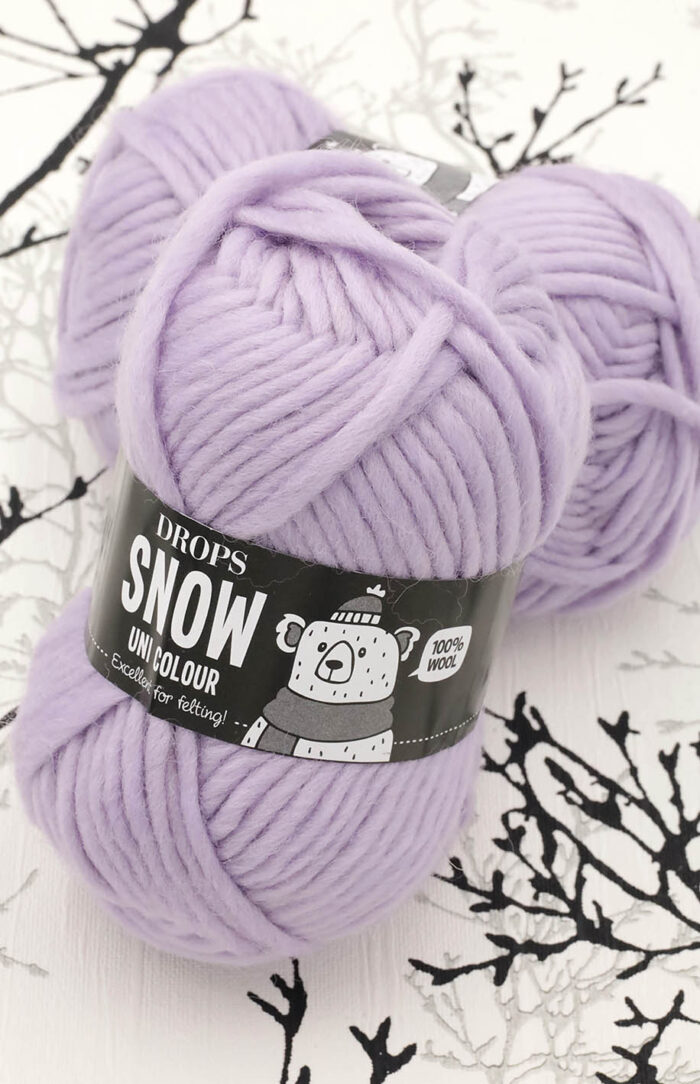 DROPS Snow (114) lawendowy szron