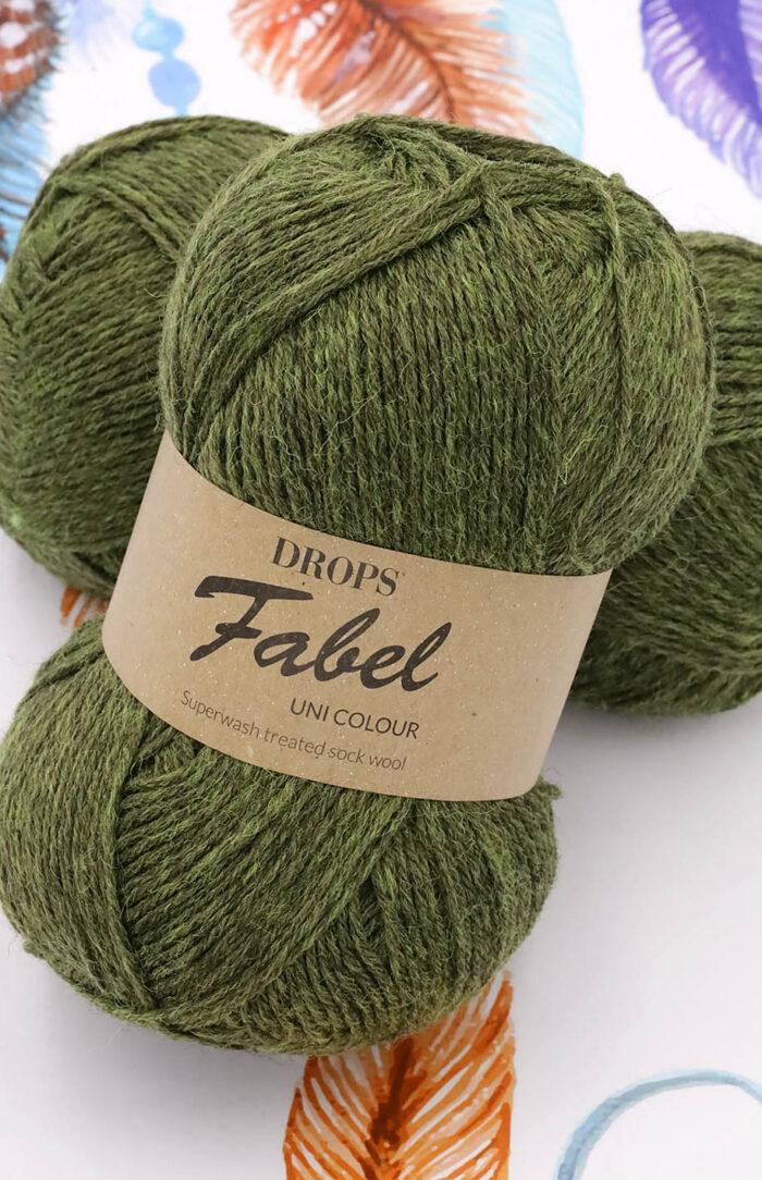 DROPS Fabel (122) ciemna oliwka