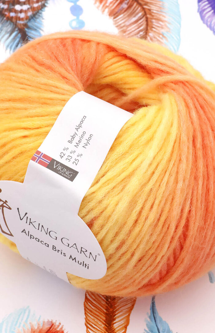VIKING Alpaca Bris Multi (342) pomarańczowy