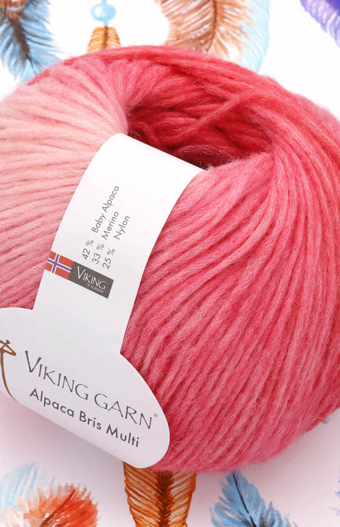 VIKING Alpaca Bris Multi (368) czerwony