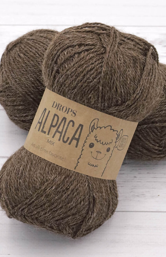 DROPS Alpaca (9043) mix ziarno kakaowca