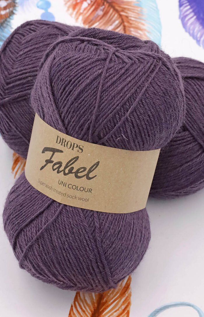 DROPS Fabel (104) fioletowy