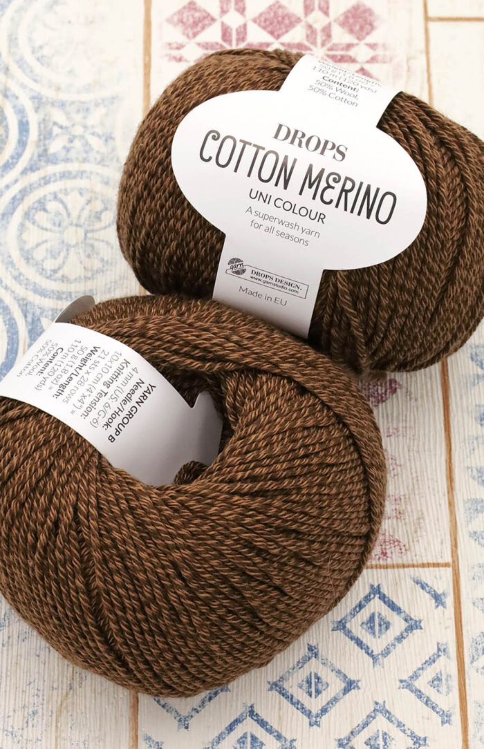DROPS Cotton Merino (39) ciasto orzechowe